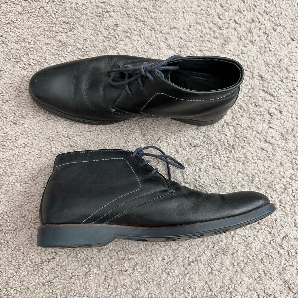 Donald J. Pliner Black Leather Chukka Boots Mens 10